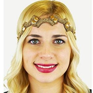 Pink Pewter Kerina Adjustable Gold Headband